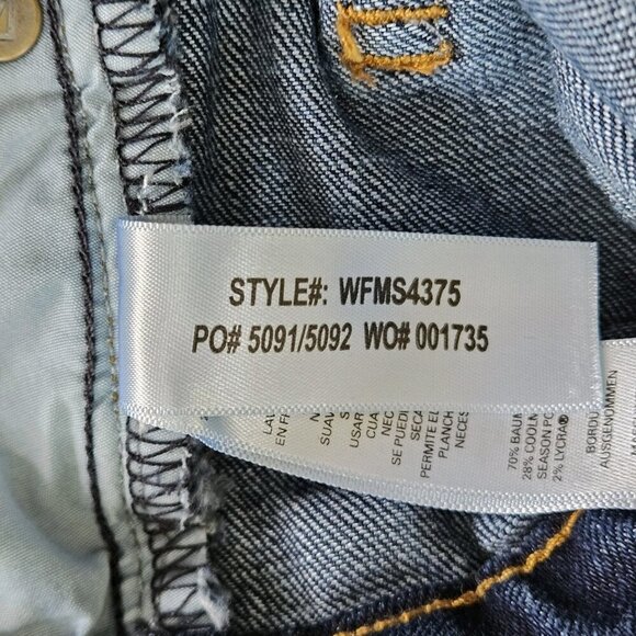 DU/ER Jeans Womens 32x33 (31) Blue Wide Leg WFMS4375 Stretch Hippie Preppy Boho - Picture 14 of 16